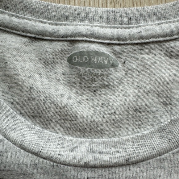 Old Navy Men’s Long Sleeve T-Shirt XL Heather Gray Basic Casual Tee - Picture 3 of 7